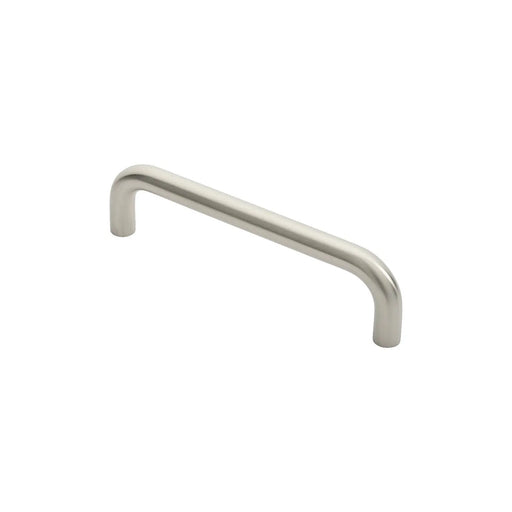 19Mm Dia. D Pull Handle - 225Mm C/C - Bolt Through Fixing - Satin Stainless Steel