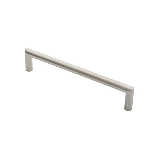 19Mm Dia. Mitred Pull Handle - 300Mm C/C - Bolt Through Fixing - Satin Stainless Steel