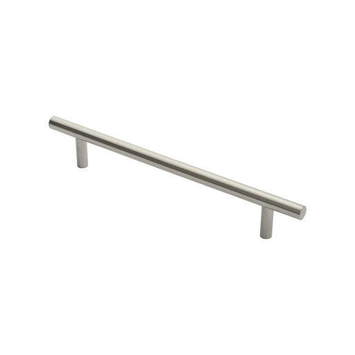 19Mm Dia. T Bar Pull Handle - 300Mm C/C - Bolt Through Fixing - Satin Stainless Steel