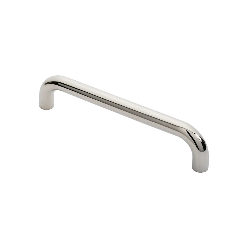 25Mm Dia. D Pull Handle - 300Mm C/C - Bolt Through Fixing - Bright Stainless Steel
