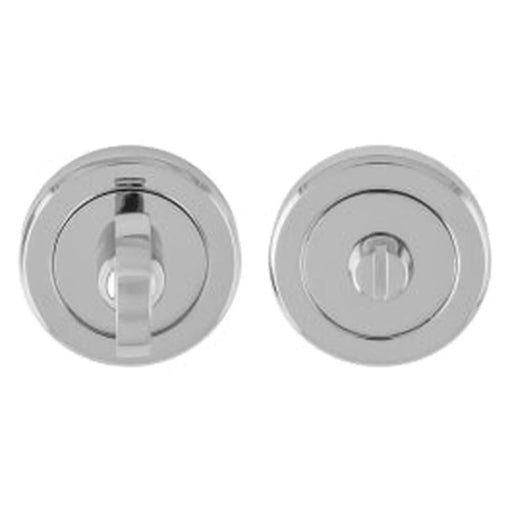 Turn & Release - 5Mm Spindle - Screw-On Round Rose - Polished Chrome