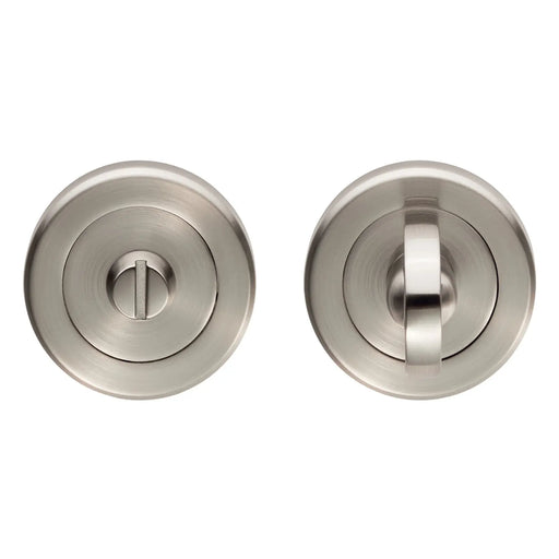 Turn & Release - 5Mm Spindle - Screw-On Round Rose - Satin Nickel