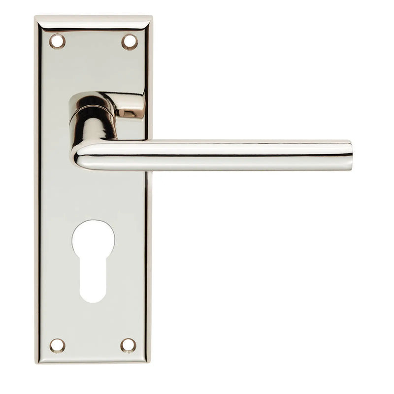 Dieci Lever On Face-Fix Backplate - Euro 47.5Mm - Polished Nickel