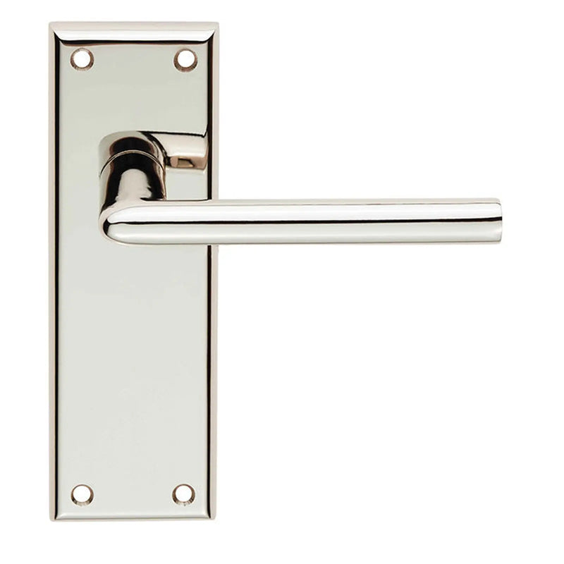 Dieci Lever On Face-Fix Backplate - Latch - Retail Pack - Polished Nickel
