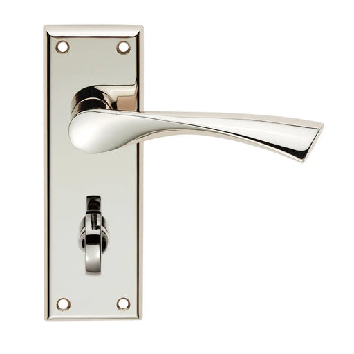 Venti Lever On Face-Fix Backplate - Bathroom 57Mm - Retail Pack - Polished Nickel