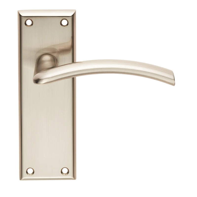Trenta Lever On Face-Fix Backplate - Latch - Satin Nickel