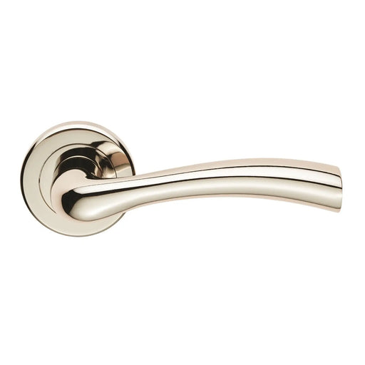 Cinquanta Lever On Sprung Screw-On Round Rose - Retail Pack - Polished Nickel