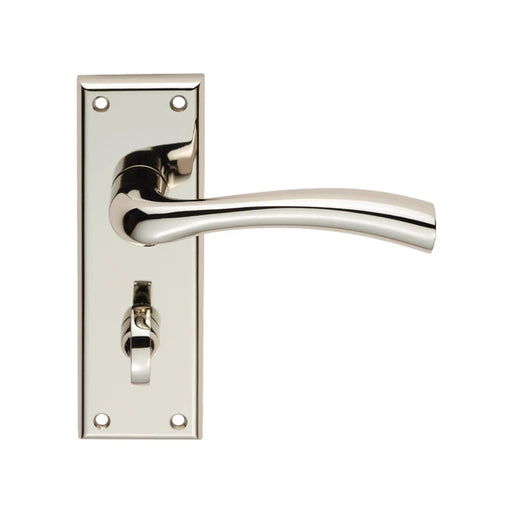 Cinquanta Lever On Face-Fix Backplate - Bathroom 57Mm - Retail Pack - Polished Nickel