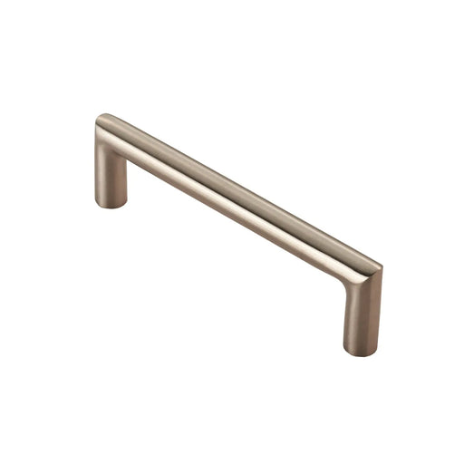 10Mm Dia. Mitred Pull Handle - 96Mm C/C - Bolt Through Fixing - Satin Stainless Steel 96