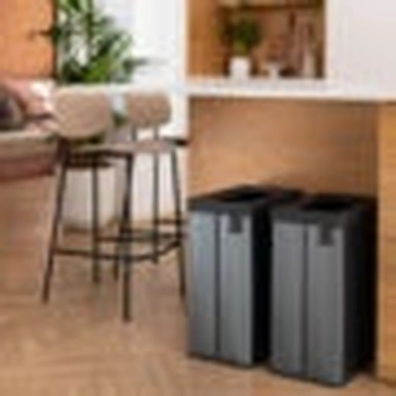 Curver Verto Recycle Bin Metallic Grey 54L