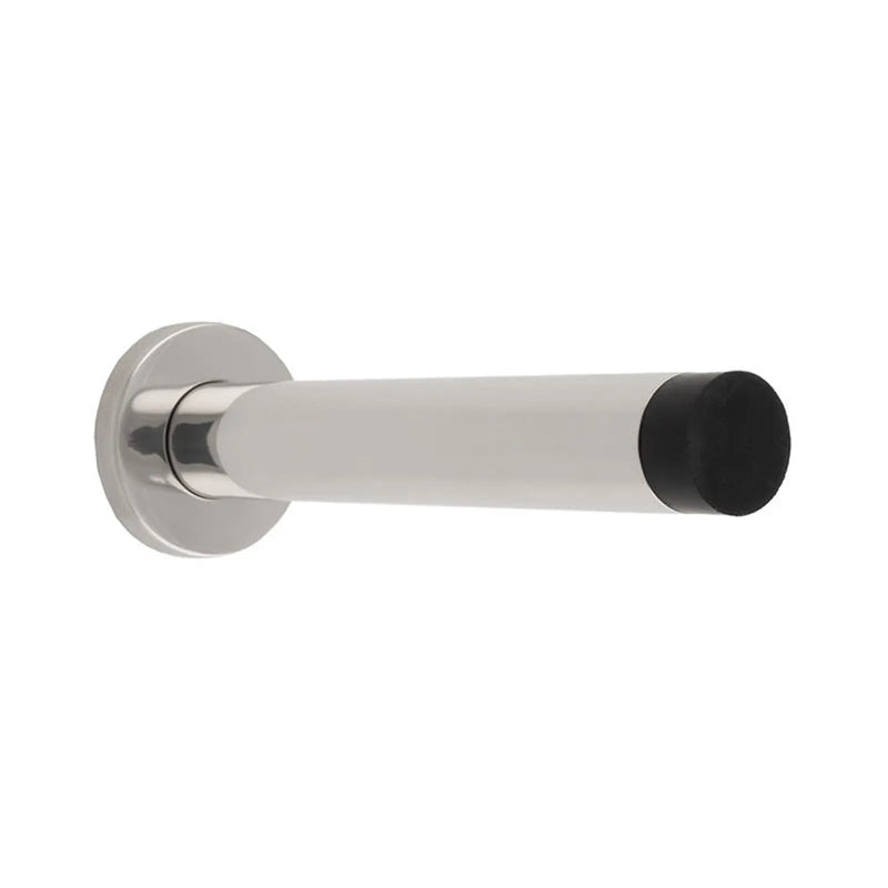 150 X 22Mm - Wall Mounted Doorstop On Rose - Concealed Fix - Polished Stainless Steel