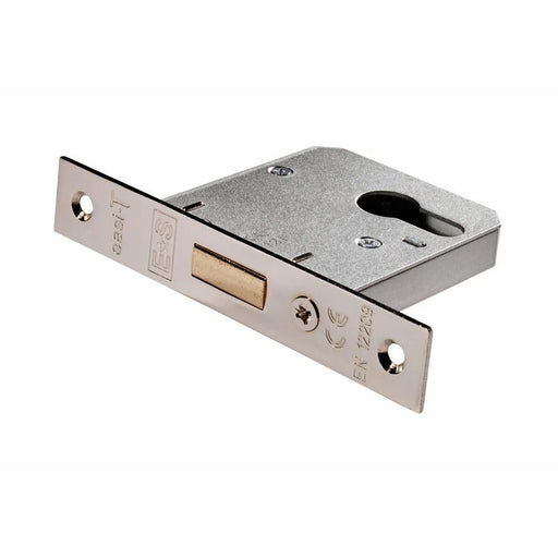 76Mm Dead Lock - Euro - Square - Nickel Plated