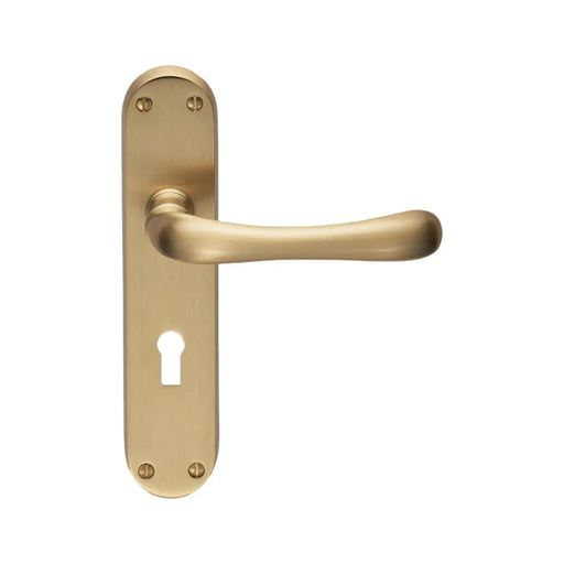 Ibra Lever On Backplate - Lock 57Mm C/C Osa (Satin Brass) - Satin Brass