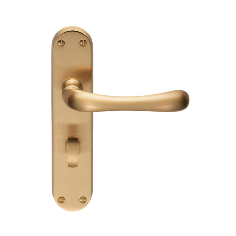 Ibra Lever On Backplate - Bathroom 57Mm C/C Osa (Satin Brass) - Satin Brass