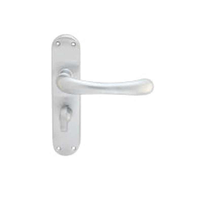 Ibra Lever On Backplate - Bathroom 57Mm C/C - Satin Chrome 185MM X 40MM