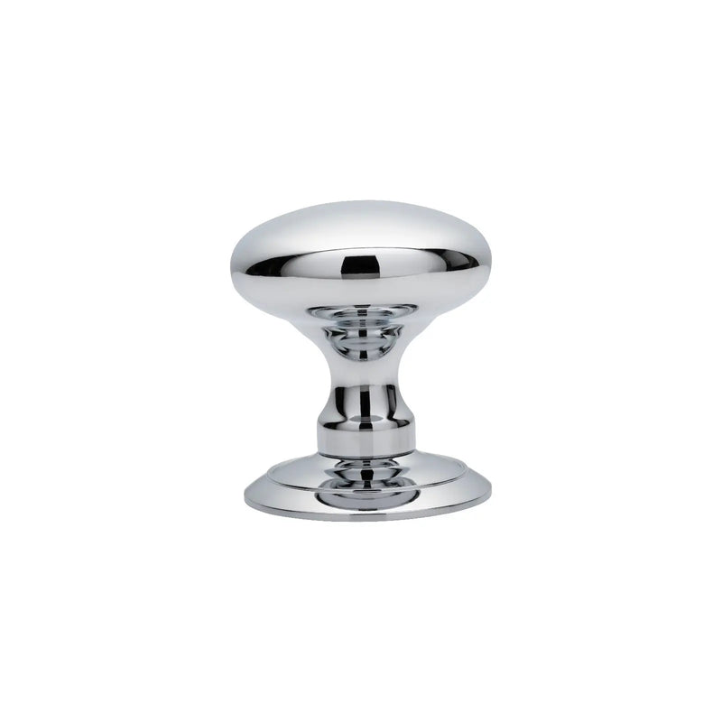 Ice Solid Mortice Knob - Polished Chrome 65MM