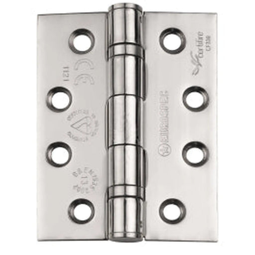 Stax 102 X 76 X 3Mm Ball Bearing Hinge - Grade 13 - 316 C/W Screws (Pair) - Bright Stainless Steel