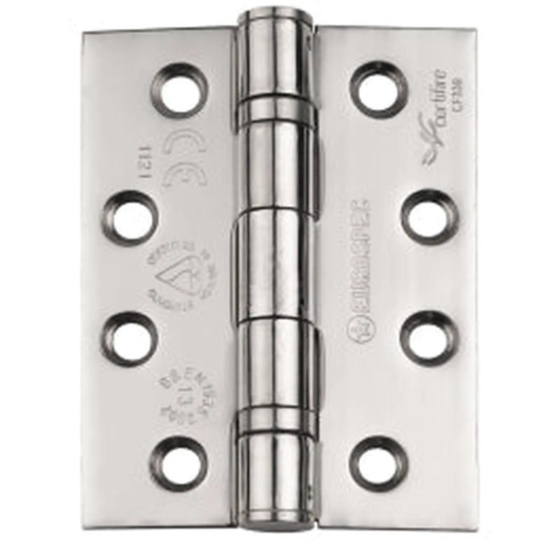 Stax 102 X 76 X 3Mm Ball Bearing Hinge - Grade 13 - 316 C/W Screws (Pair) - Bright Stainless Steel
