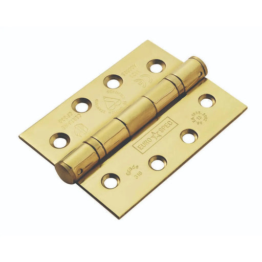 Stax 102 X 76 X 3Mm Ball Bearing Hinge - Grade 13 - 316 C/W Screws (Pair) - Stainless Brass