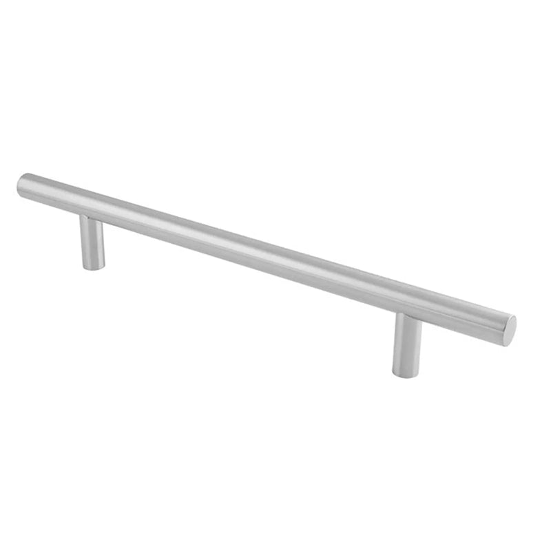Stax 22Mm Dia. Straight T Bar Pull Handle - 300Mm C/C (450Mm O/A) - Bolt Through Fixing - Satin Stainless Steel