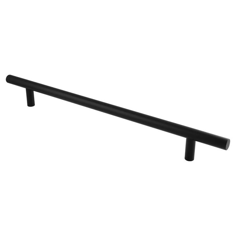 Stax 22Mm Dia. Straight T Bar Pull Handle - 450Mm C/C (600Mm O/A) - Bolt Through Fixing - Matt Black