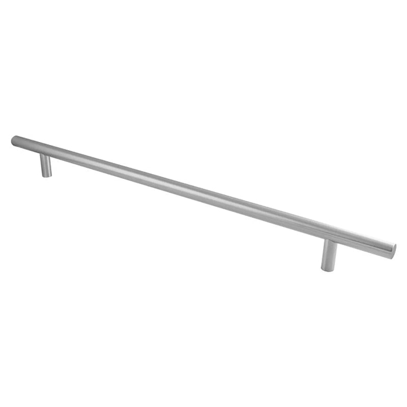 Stax 22Mm Dia. Straight T Bar Pull Handle - 600Mm C/C (775Mm O/A) - Bolt Through Fixing - Satin Stainless Steel