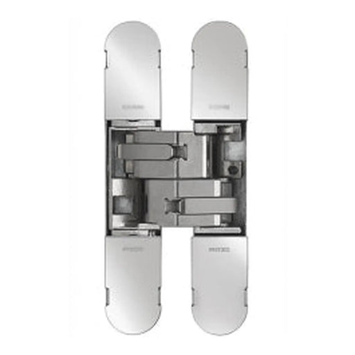 Stax 1129 Stars 3D Concealed Hinge 100 X 22Mm Nickel Plated - Screws Not Supplied - Polished Nickel 100 x 22 mm