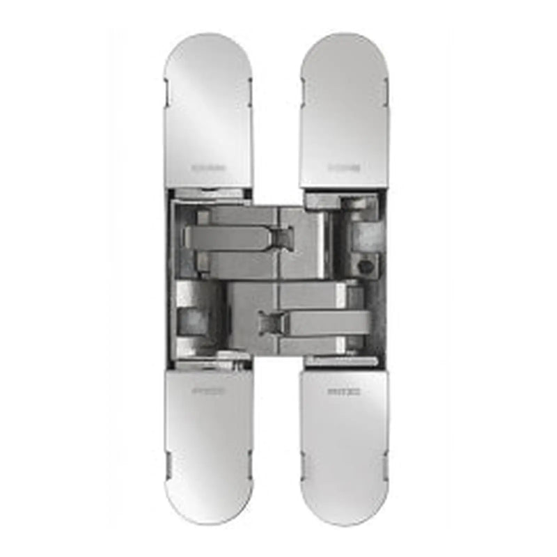 Stax 1129 Stars 3D Concealed Hinge 100 X 22Mm Nickel Plated - Screws Not Supplied - Polished Nickel 100 x 22 mm