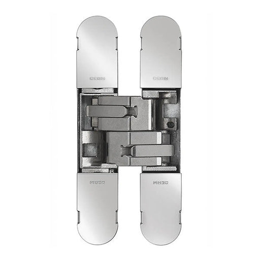 Stax 1131 Stars 3D Concealed Hinge 160 X 32Mm Nickel Plated - Screws Not Supplied - Polished Nickel 160 x 32 mm