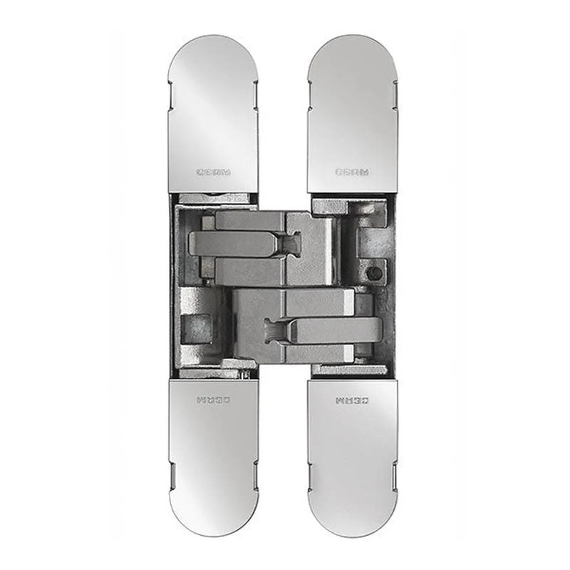 Stax 1230 Stars 3D Concealed Hinge 130 X 30Mm Polished Nickel - Screws Not Supplied - Polished Nickel 130 x 30 mm