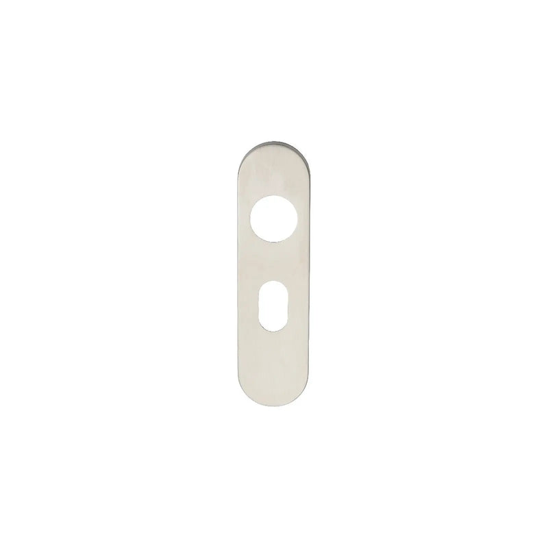 Radius Coverplate To Suit Cslp - Pair - Oval 48.5Mm C/C - Satin Stainless Steel