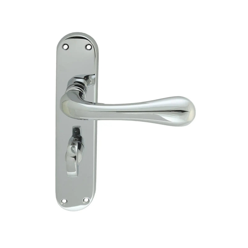 Astro Lever On Backplate - Bathroom 57Mm C/C Cro (Polished Chrome) - Polished Chrome 185MM X 40MM