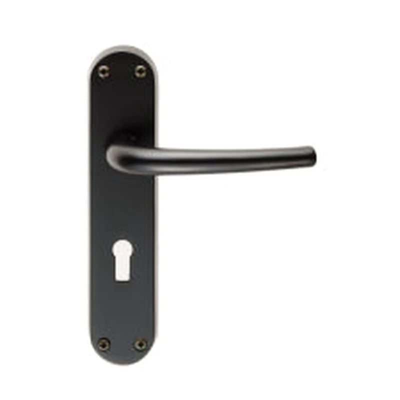 Lilla Lever On Backplate - Lock 57Mm C/C Nero (Matt Black) - Matt Black