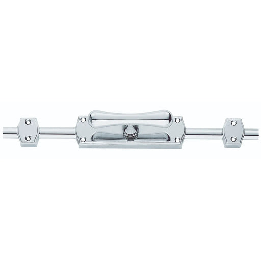 Espagnolette - Tee Knob Set With 2 X 1.2M Chrome Plated Brass Rods & Keepers - Polished Chrome