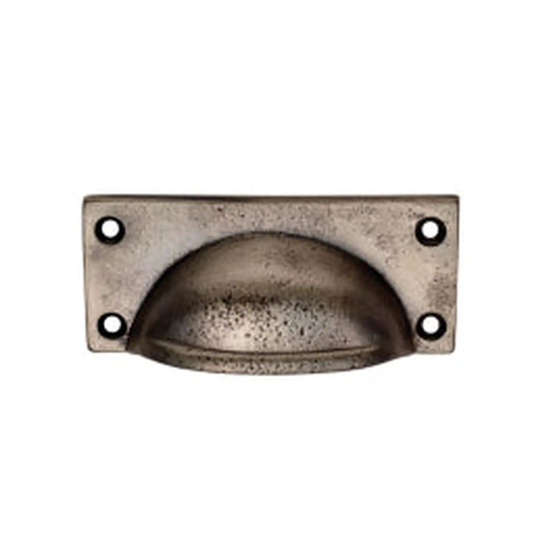 Square Plate Cup Handle 79 X 25Mm C/C - Pewter 79 x 25