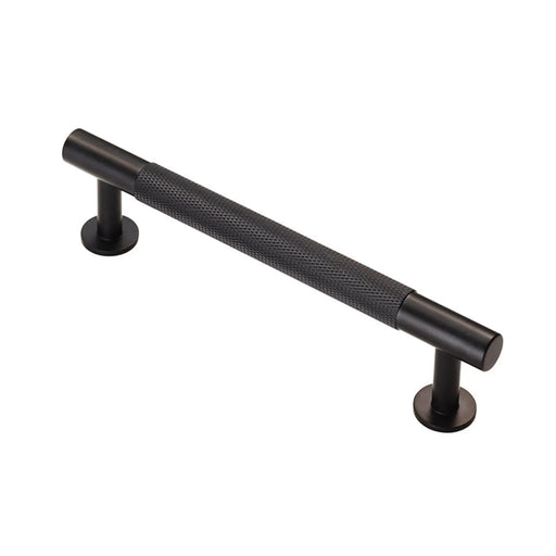 Knurled Cabinet Pull Handle 128Mm C/C - Matt Black