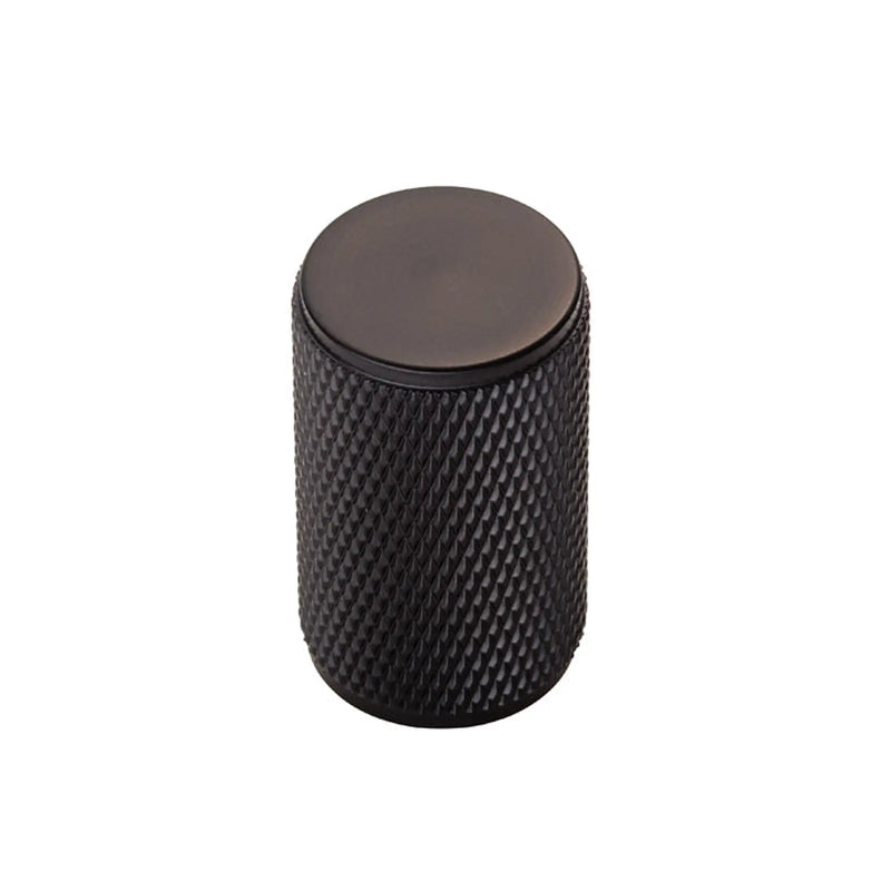 Knurled Cabinet Knob - Matt Black