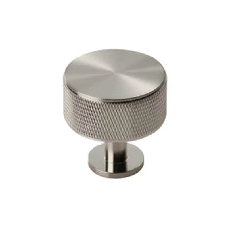 Knurled Cabinet Radio Knob - Satin Nickel