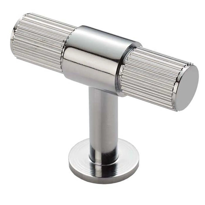 Lines Cabinet T-Bar Knob - Polished Chrome
