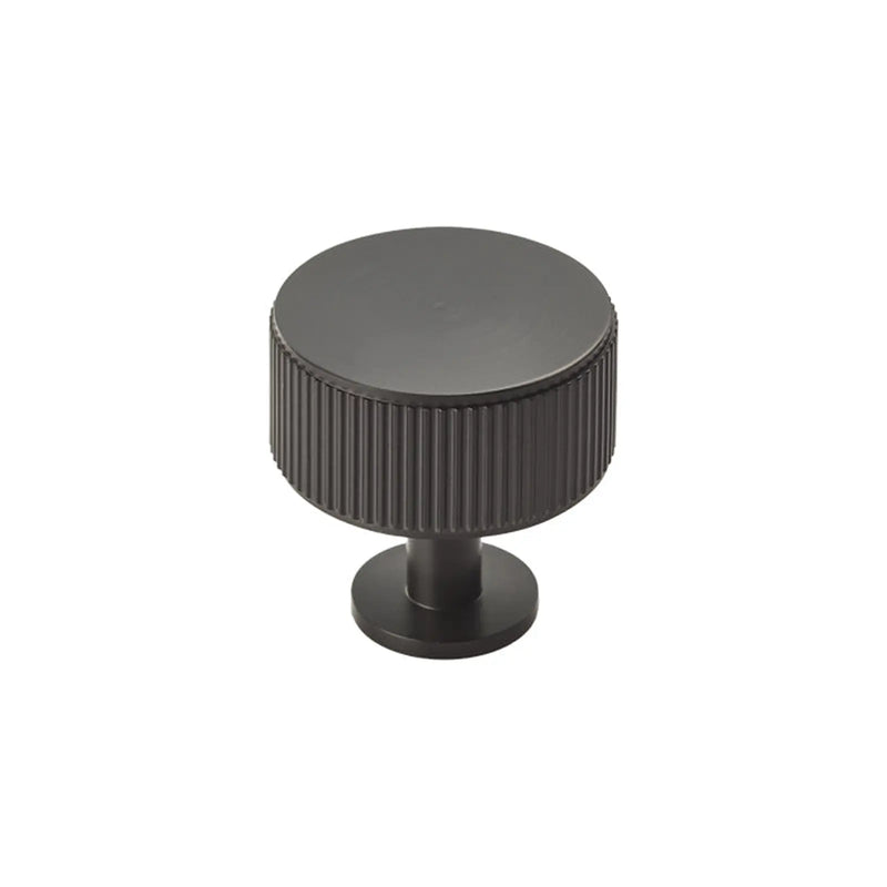 Lines Cabinet Radio Knob - Matt Black