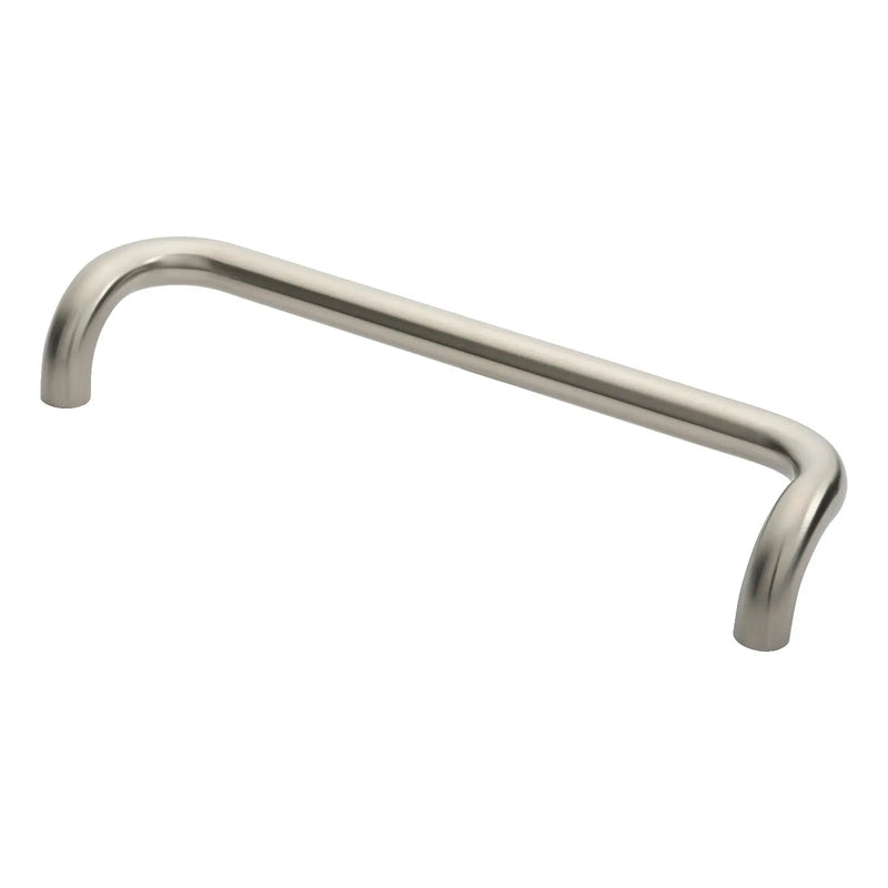 Stax 30Mm Dia. Cranked Pull Handle - 450Mm C/C - Bolt Through Fixing - Satin Stainless Steel