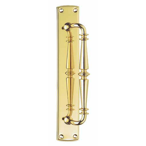 Pull Handle (Ornate) - Polished Brass 382MM X 64MM