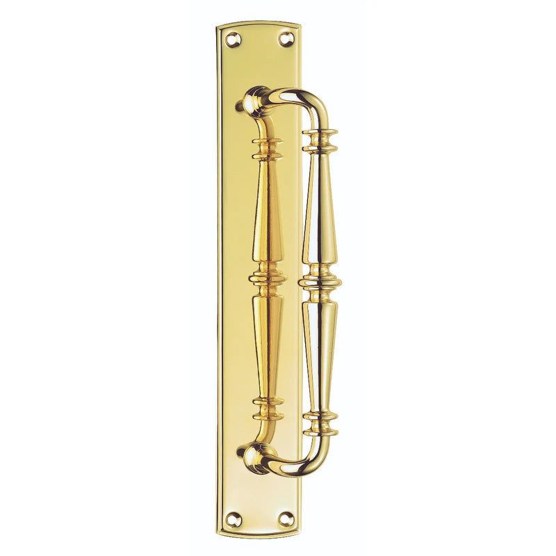 Pull Handle (Ornate) - Polished Brass 382MM X 64MM