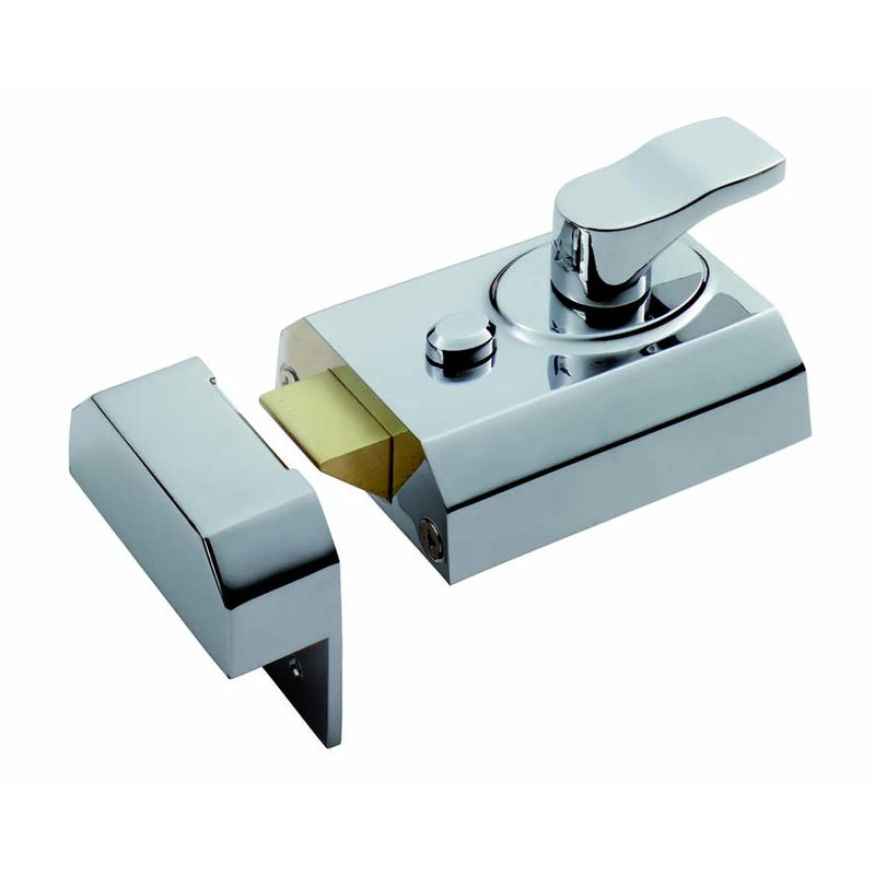 Rim Cylinder Deadlocking Nightlatch 60Mm Level 3 - Polished Chrome