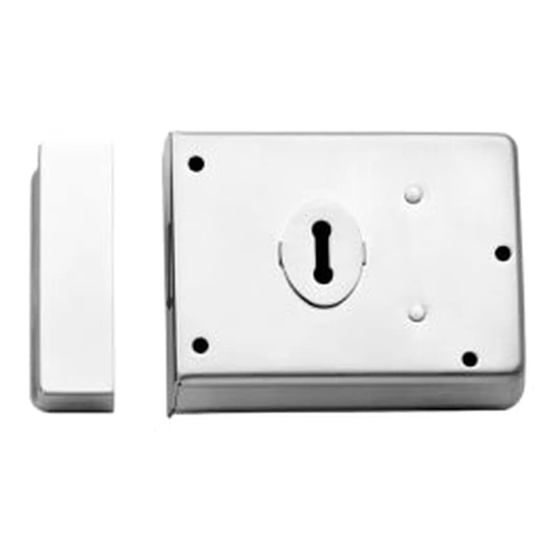 Stax 4 X 3" Rim Deadlock - Dual Handed C/W 2 Keys - Polished Chrome
