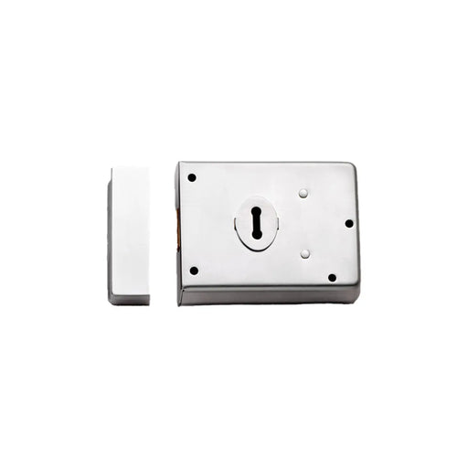 Stax 4 X 3" Rim Deadlock - Dual Handed C/W 2 Keys - Satin Chrome
