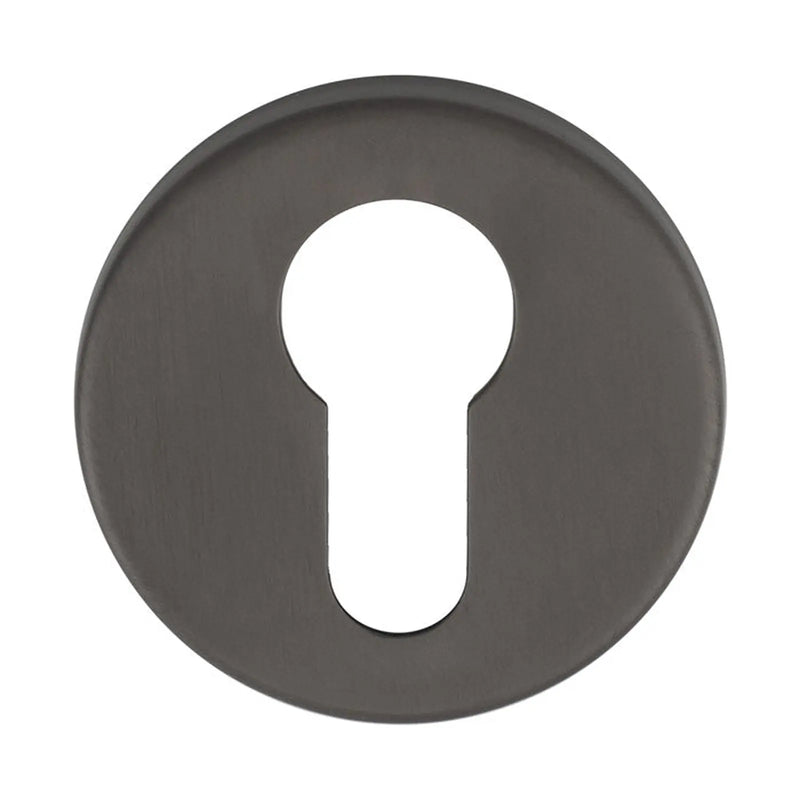 Escutcheon - Euro Profile - Push-On Round Rose Ant (Anthracite) - Anthracite