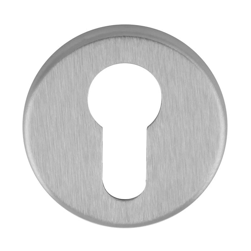 Escutcheon - Euro Profile - Push-On Round Rose Csa (Satin Chrome) - Satin Chrome