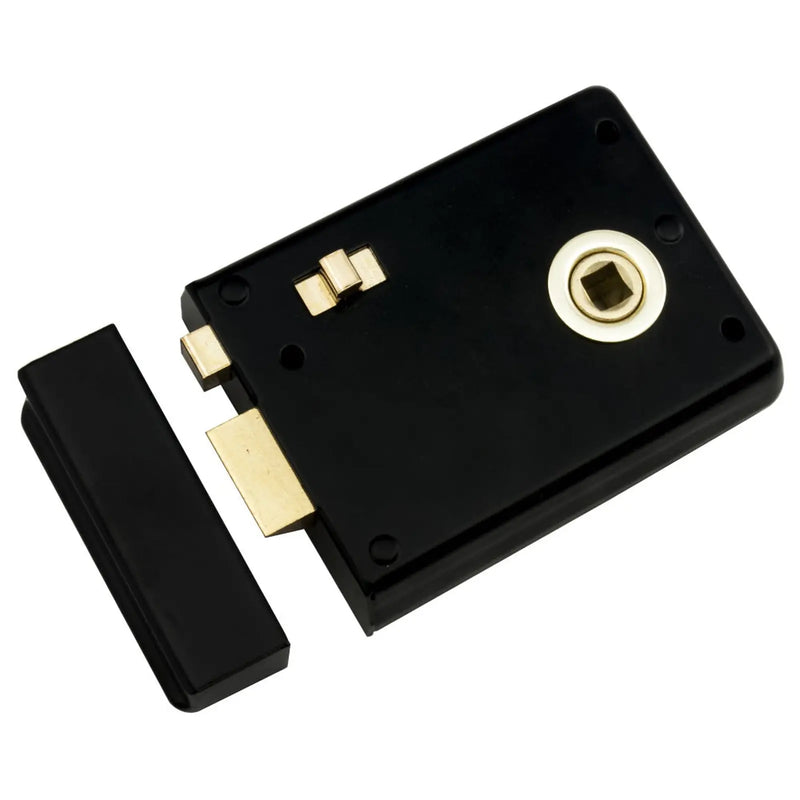 Stax 4 X 3" Rim Latch - Dual Handed - Black Japanned