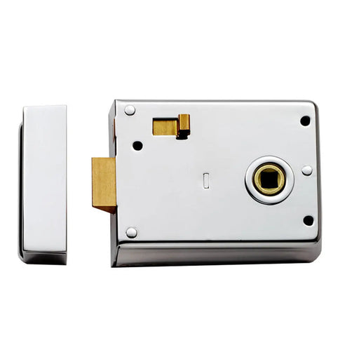 Stax 4 X 3" Rim Latch - Dual Handed - Polished Chrome
